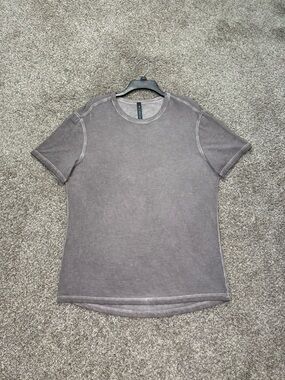 New Lululemon Men's 5 Year Basic T-Shirt Large Heather Gray Washed Crew Neck